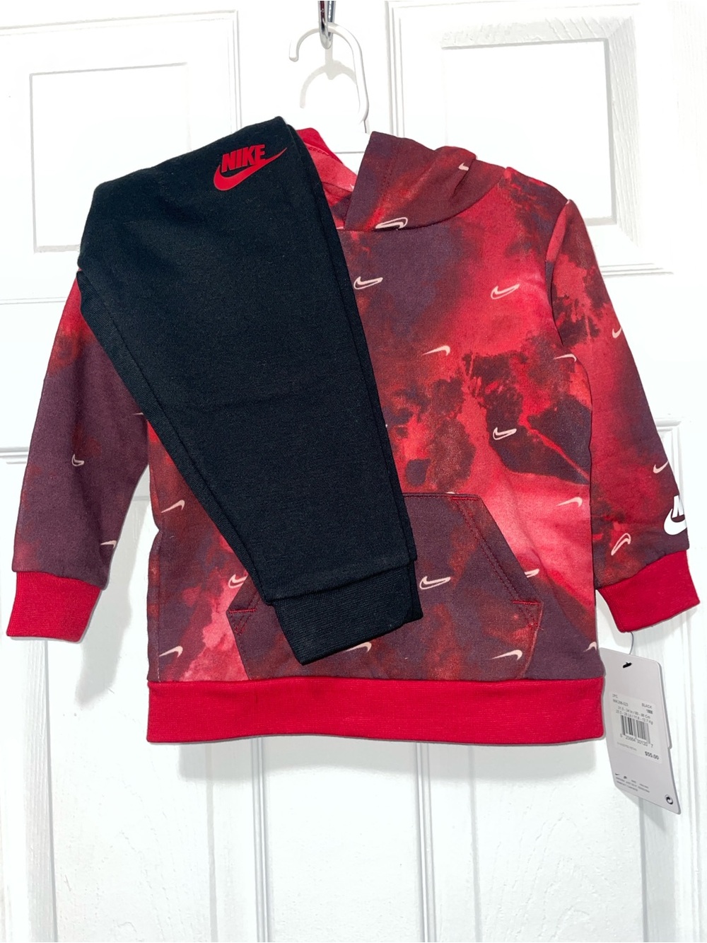 Nike Red and Black Kids Hoodie + Joggers Set